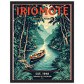 Iriomote Vintage Travel Framed Print Wall Art Ready to Hang UK — Framed Art Print | Wild Thread Co UK