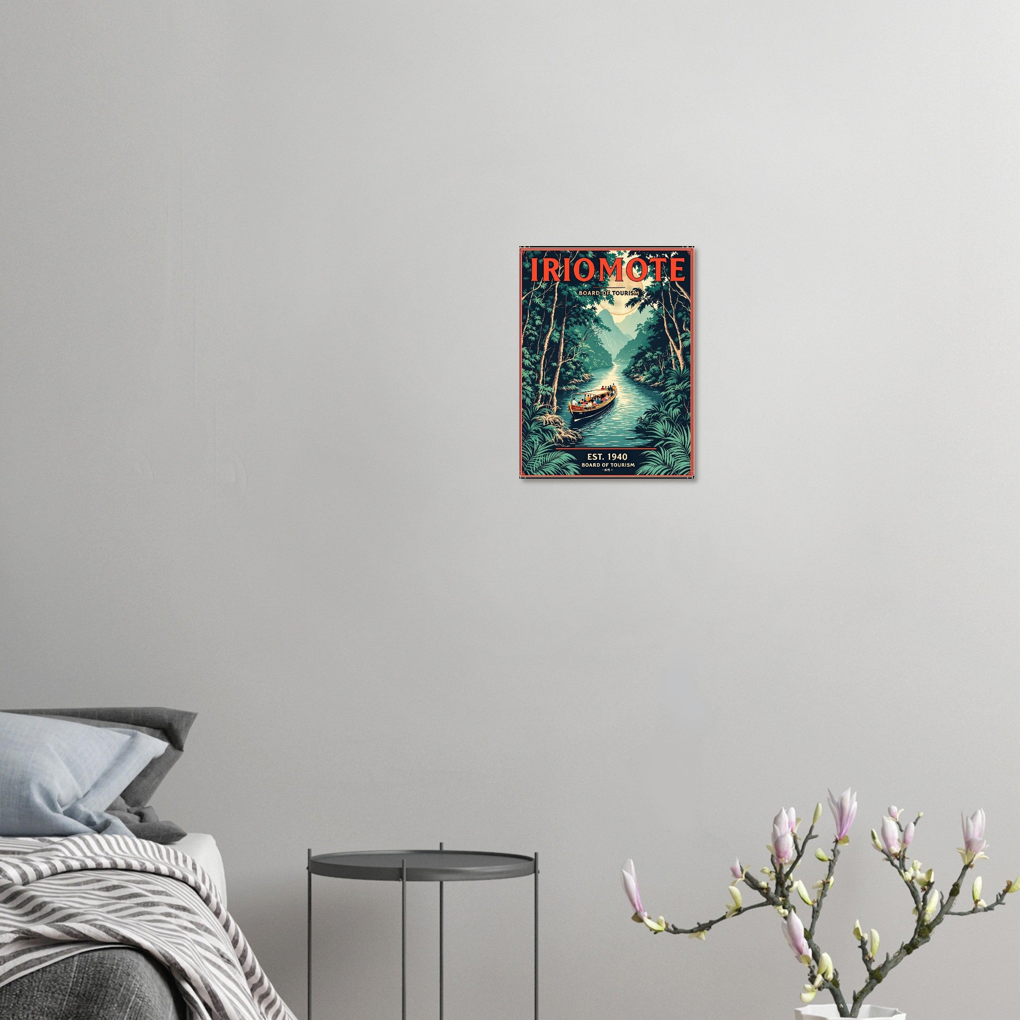 Iriomote Vintage Travel Art Wall Art UK Art Print Poster Wall Art UK UK Gift Art Print — detail view | Wild Thread Co