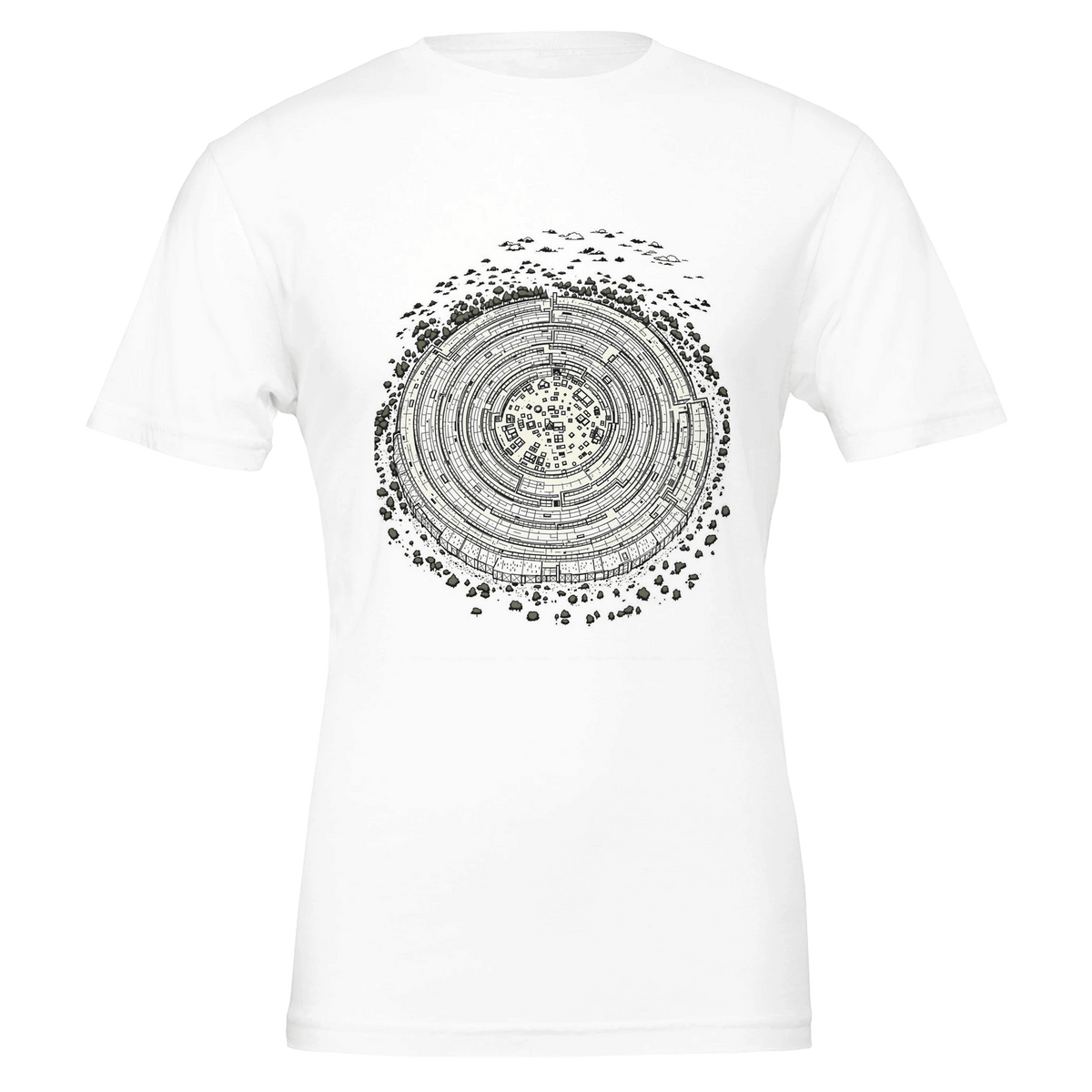 Iron Age Hill Fort T-Shirt | British Prehistory Aerial Design - Wild Thread Co