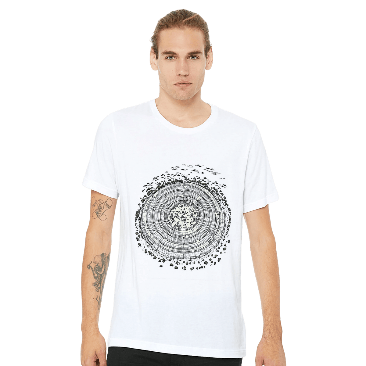 Iron Age Hill Fort T-Shirt | British Prehistory Aerial Design - Wild Thread Co