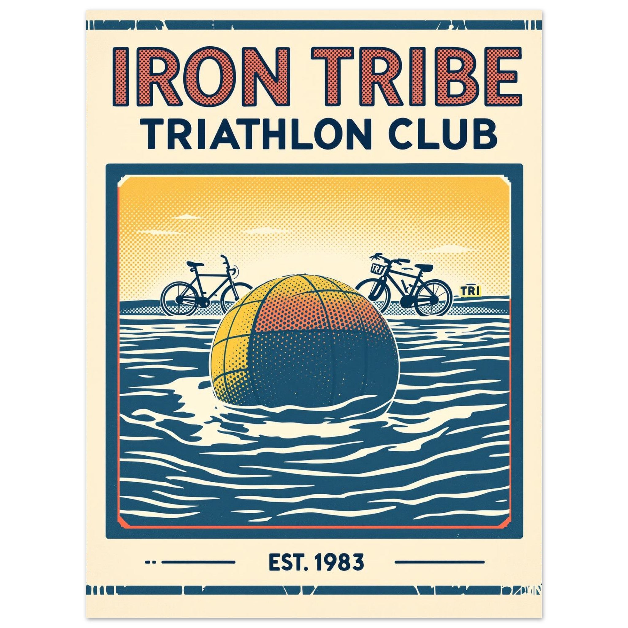 Iron Tribe Vintage Travel Art Wall Art UK Art Print Poster Wall Art UK UK Gift Art Print — detail view | Wild Thread Co