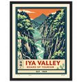 Iya Valley Vintage Travel Framed Print Wall Art Ready to Hang UK — Framed Art Print | Wild Thread Co UK