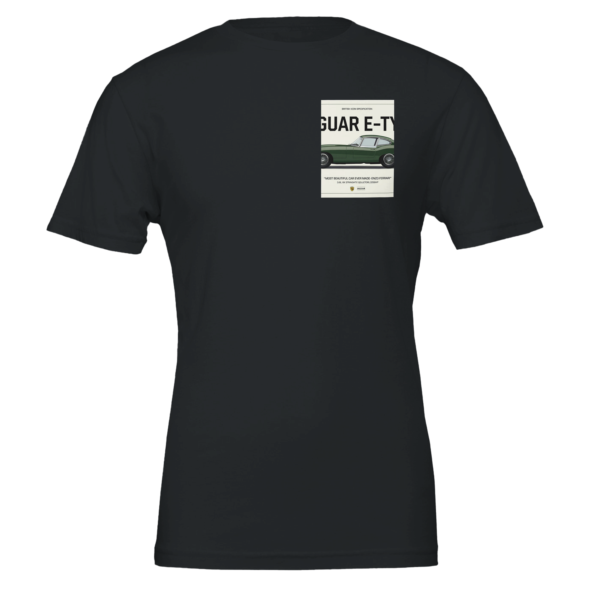 Jaguar E Type British Racing Green Spec — T-Shirt | Wild Thread Co UK