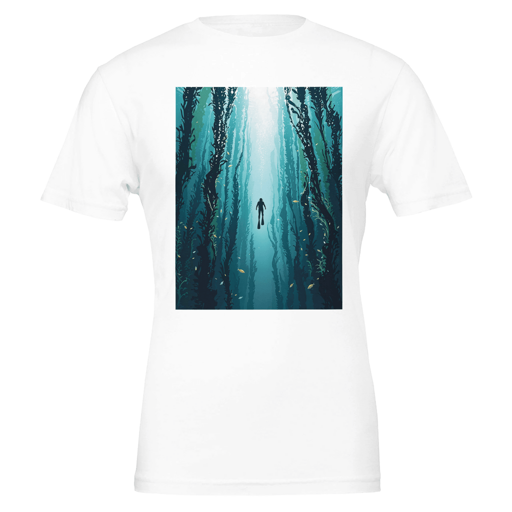 Kelp Forest Freediver Underwater T-Shirt | Diving Gift UK - Wild Thread Co