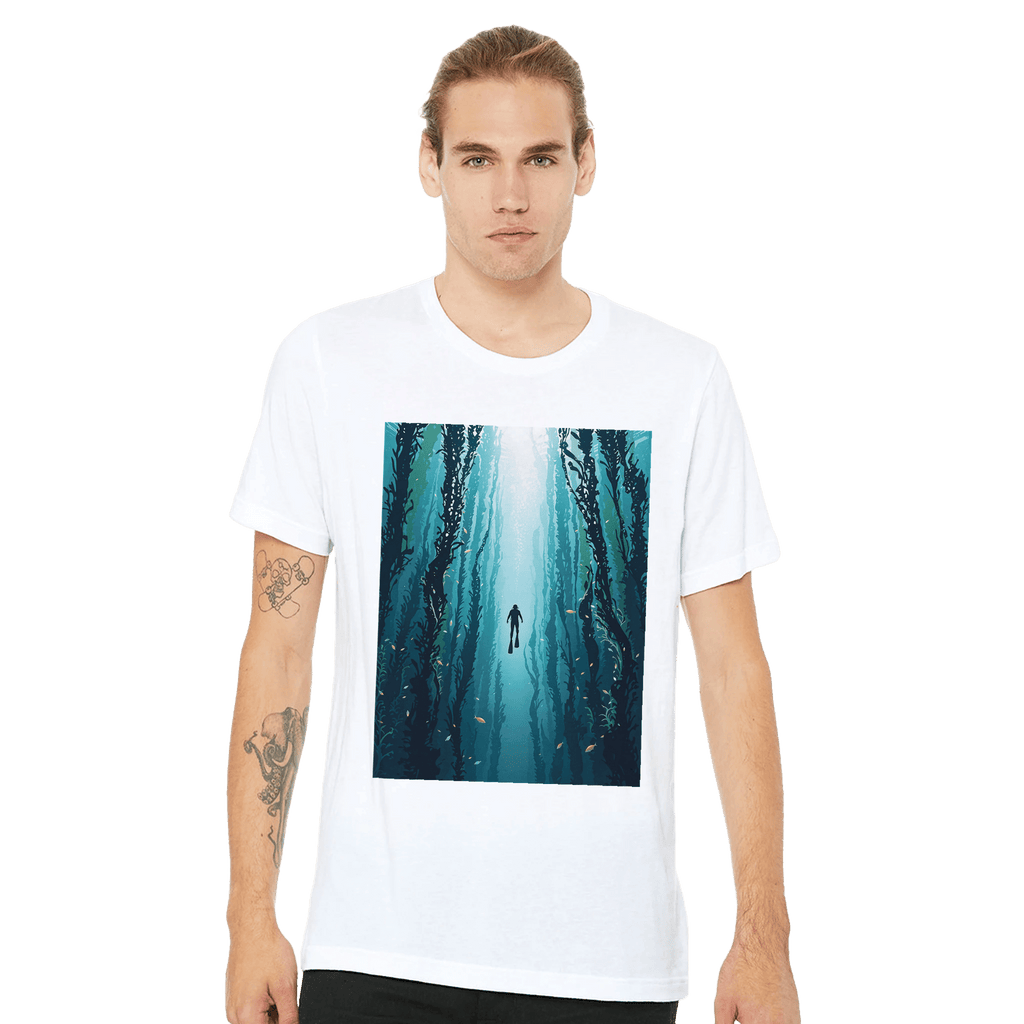 Kelp Forest Freediver Underwater T-Shirt | Diving Gift UK - Wild Thread Co