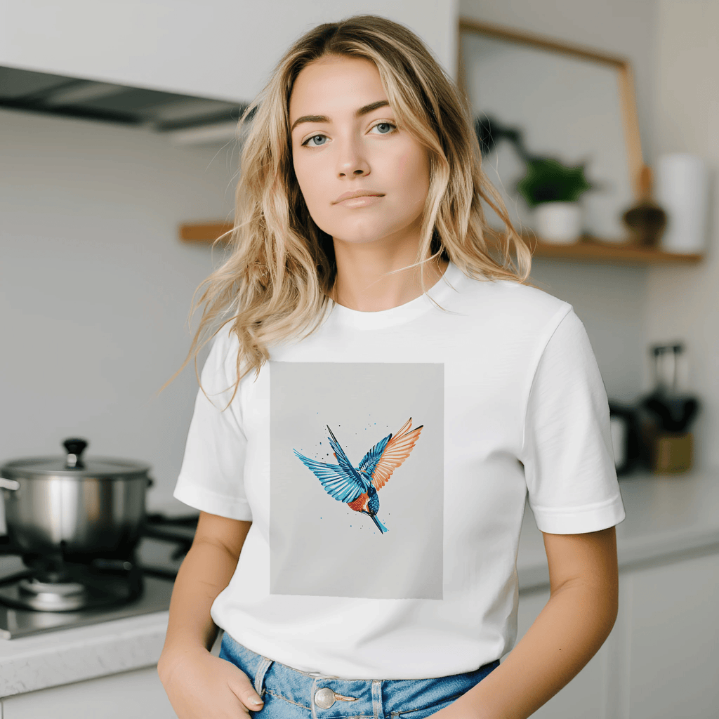 Kingfisher Electric Dive T-Shirt | British Wildlife Tee - Wild Thread Co