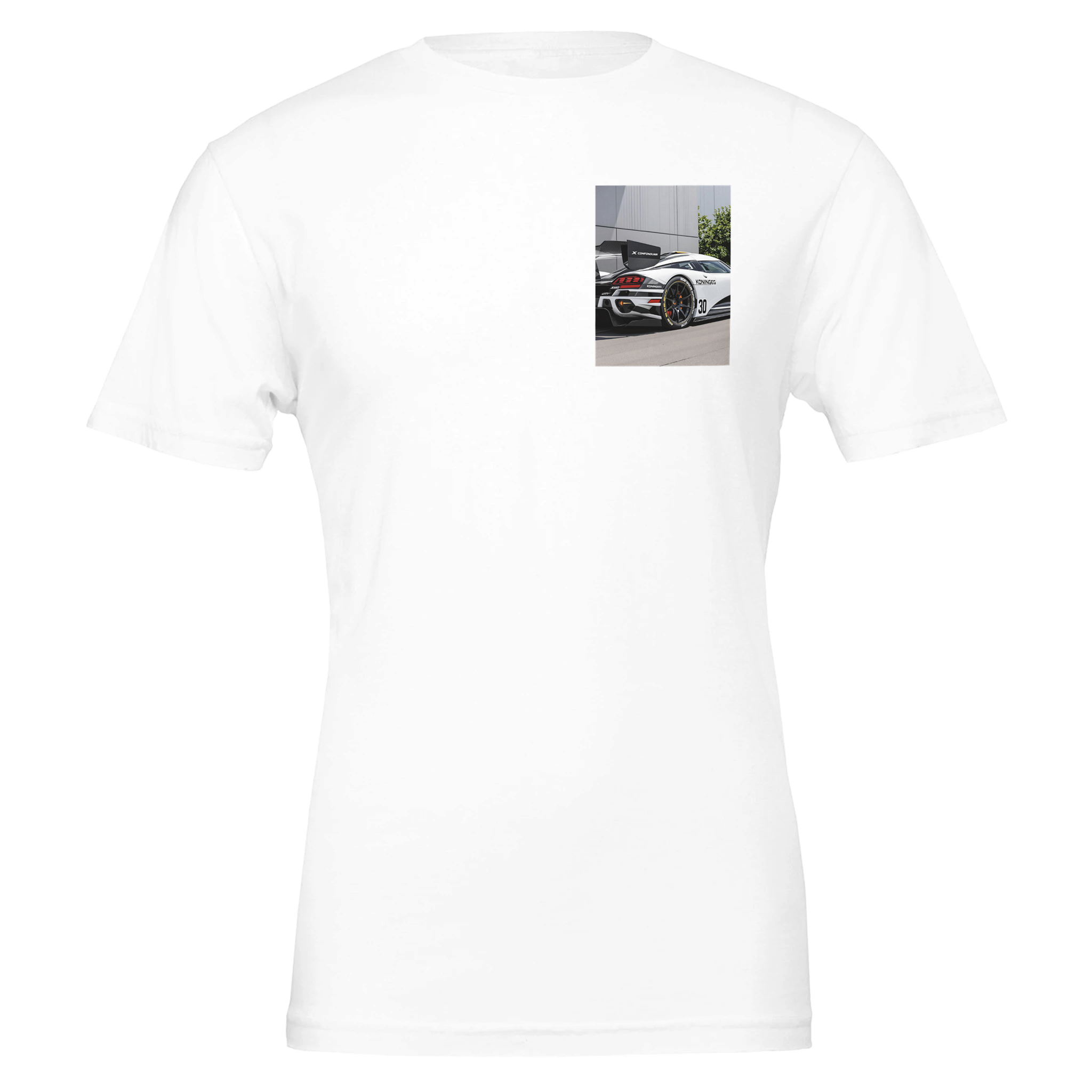 Koenigsegg Jesko T-Shirt — detail view | Wild Thread Co