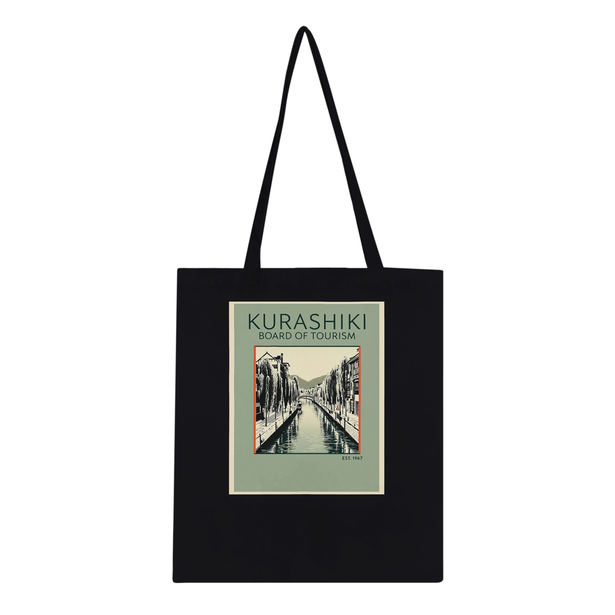 Kurashiki Vintage Travel Tote Bag Cotton Shopper UK Tote Bag — detail view | Wild Thread Co