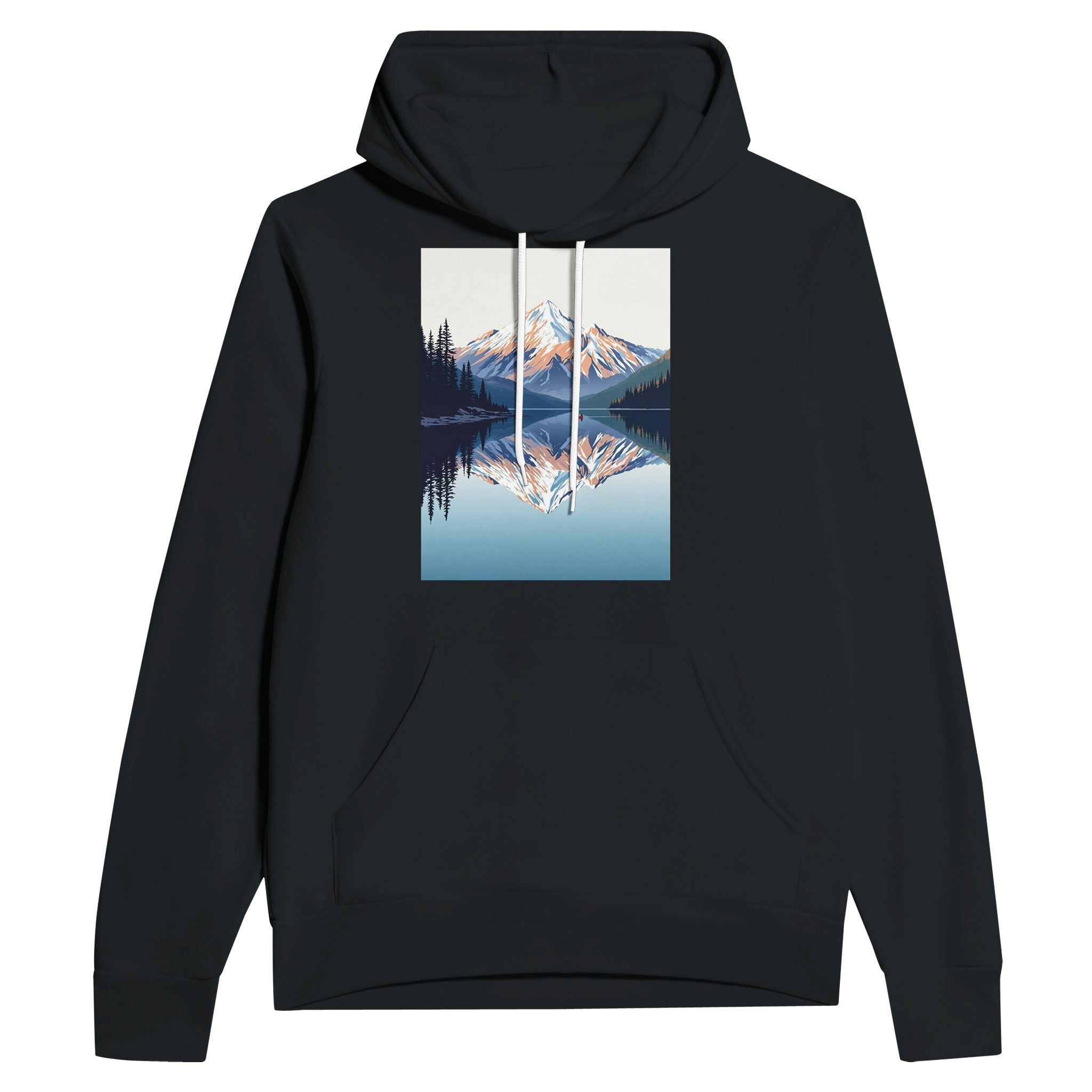 Lake Reflection Mountain Hoodie | Still Water Hoodie UK - Wild Thread Co