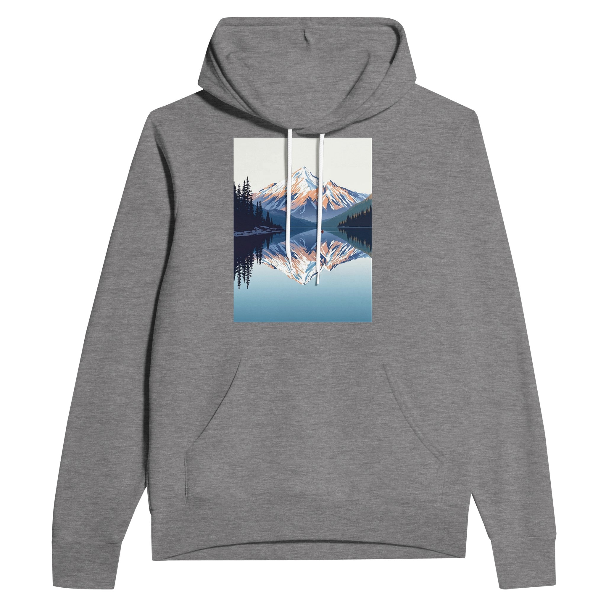 Lake Reflection Mountain Hoodie | Still Water Hoodie UK - Wild Thread Co