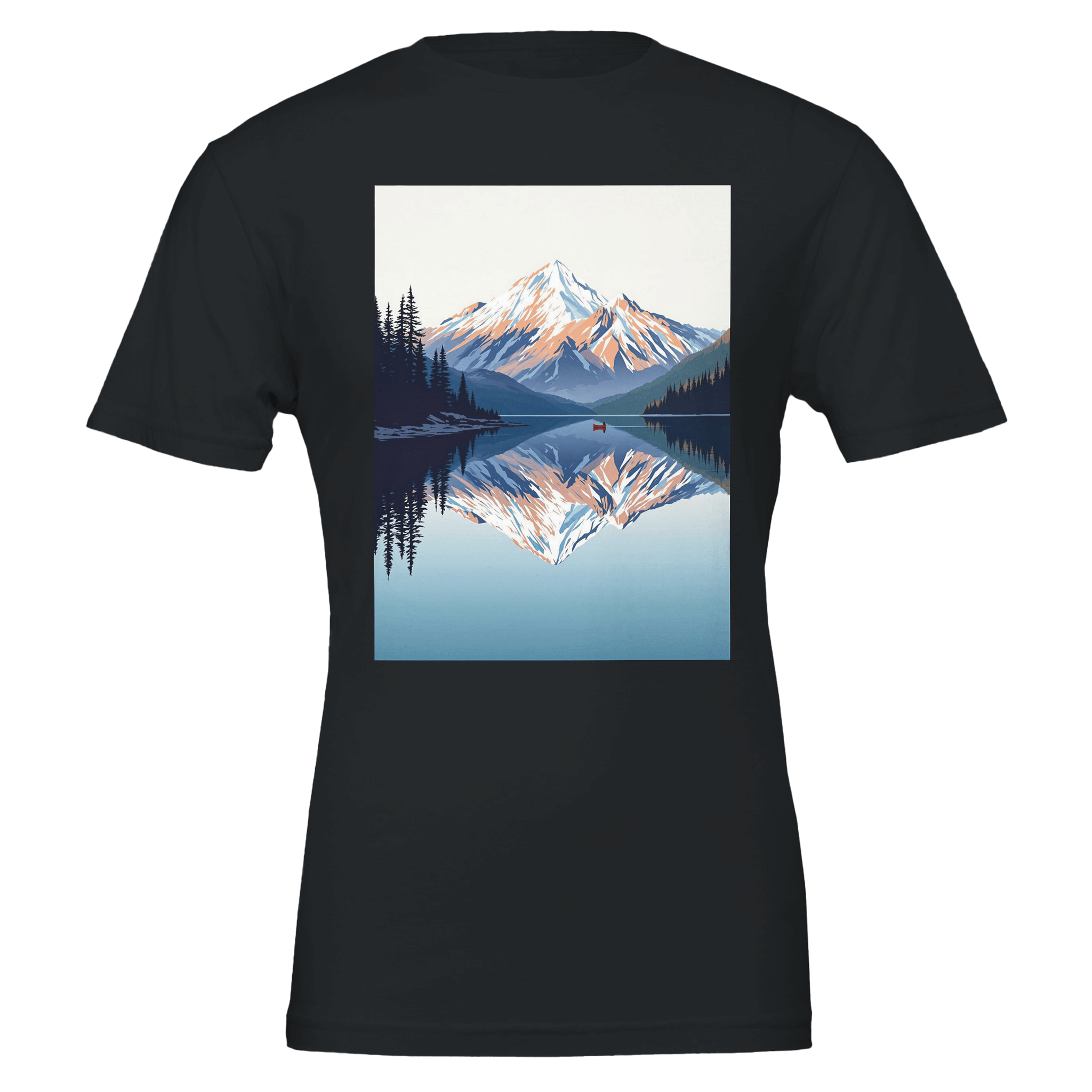 Lake Reflection Mountain T-Shirt | Still Water Tee UK - Wild Thread Co