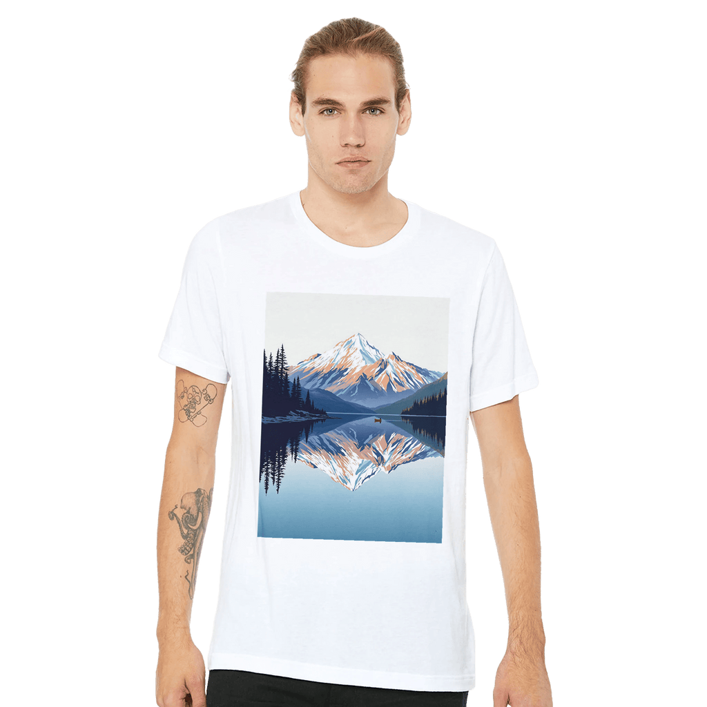 Lake Reflection Mountain T-Shirt | Still Water Tee UK - Wild Thread Co