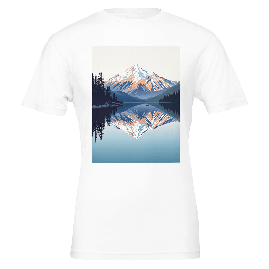 Lake Reflection Mountain T-Shirt | Still Water Tee UK - Wild Thread Co