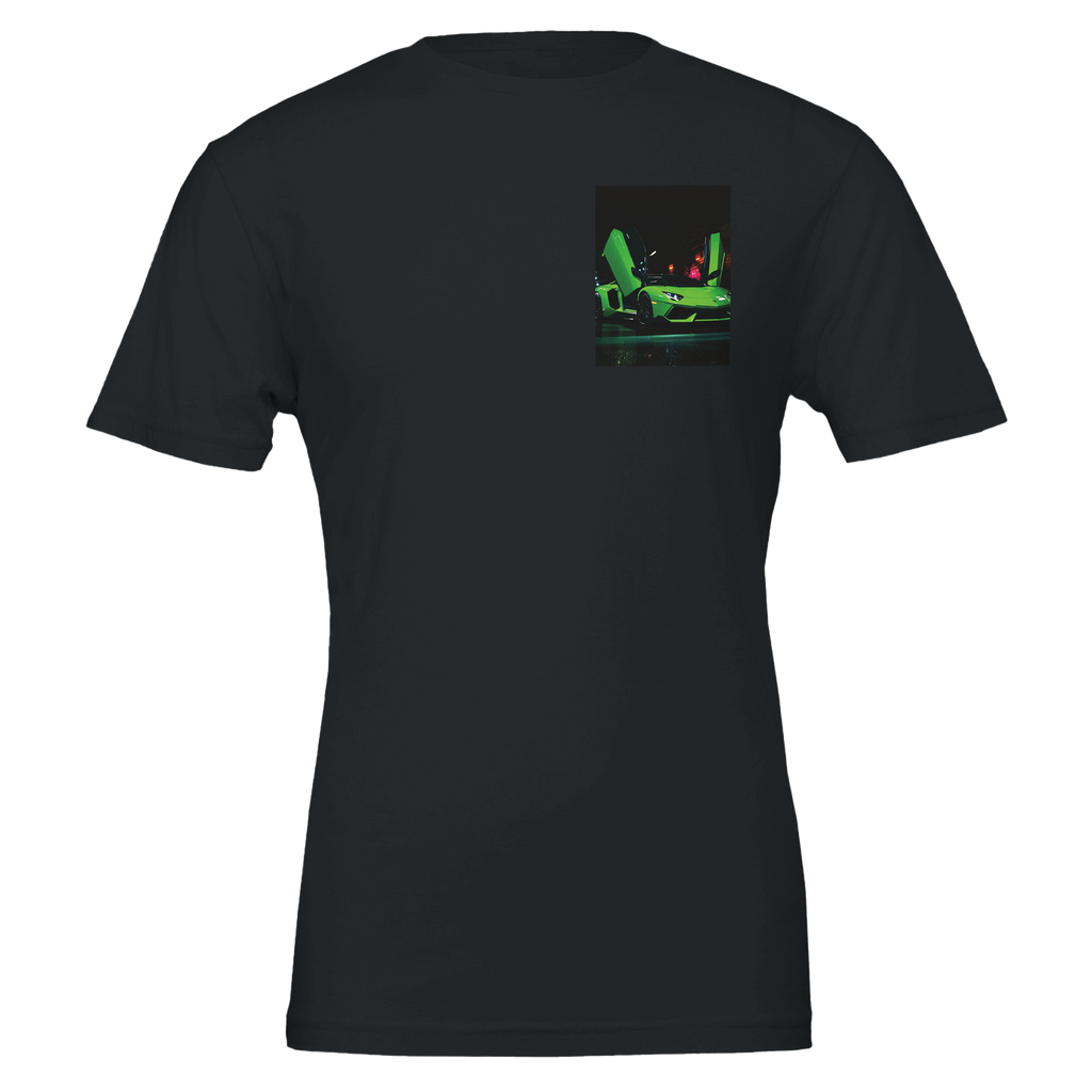 Lamborghini Aventador Neon T-Shirt — detail view | Wild Thread Co