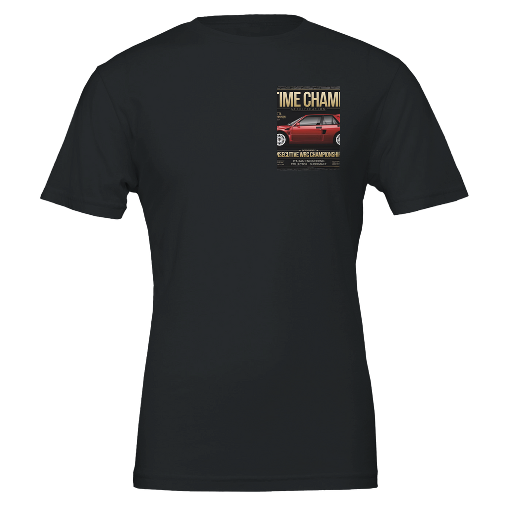 Lancia Delta Integrale 6x Wrc Specification T-Shirt — detail view | Wild Thread Co