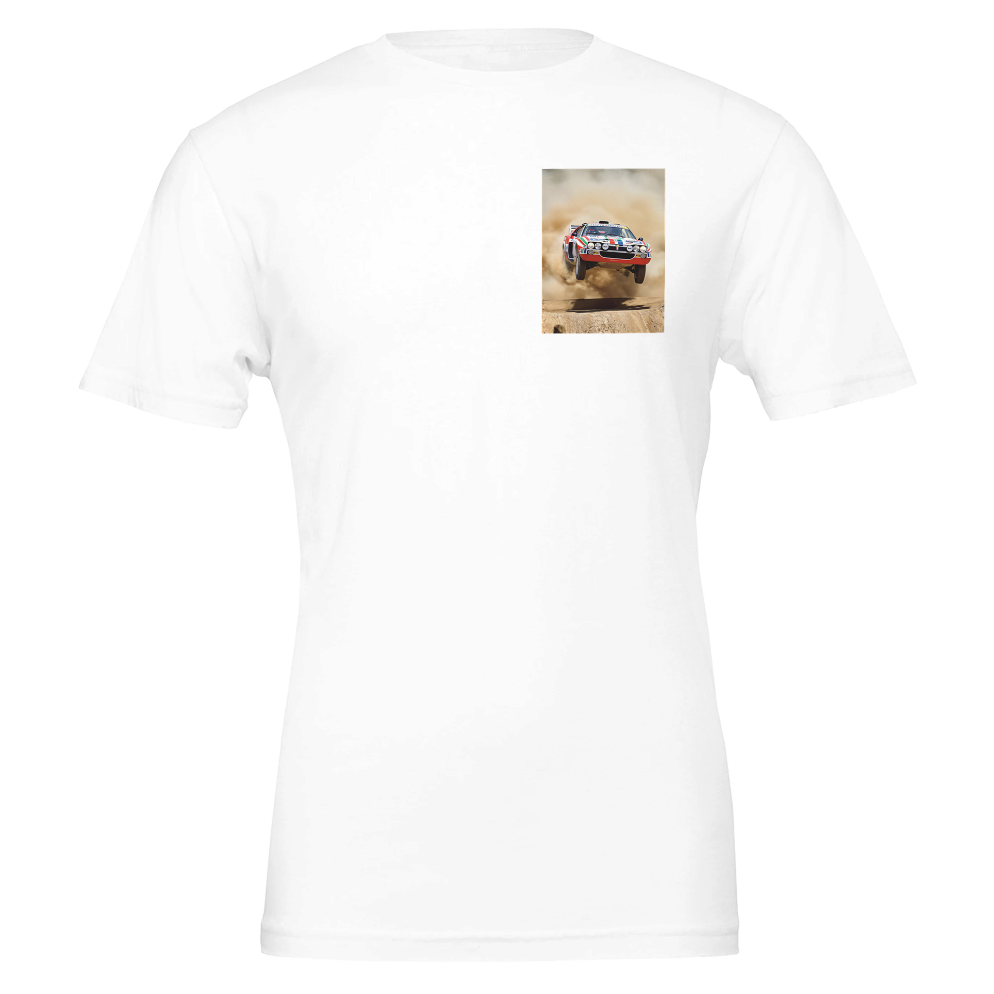 Lancia Stratos Rally T-Shirt — detail view | Wild Thread Co