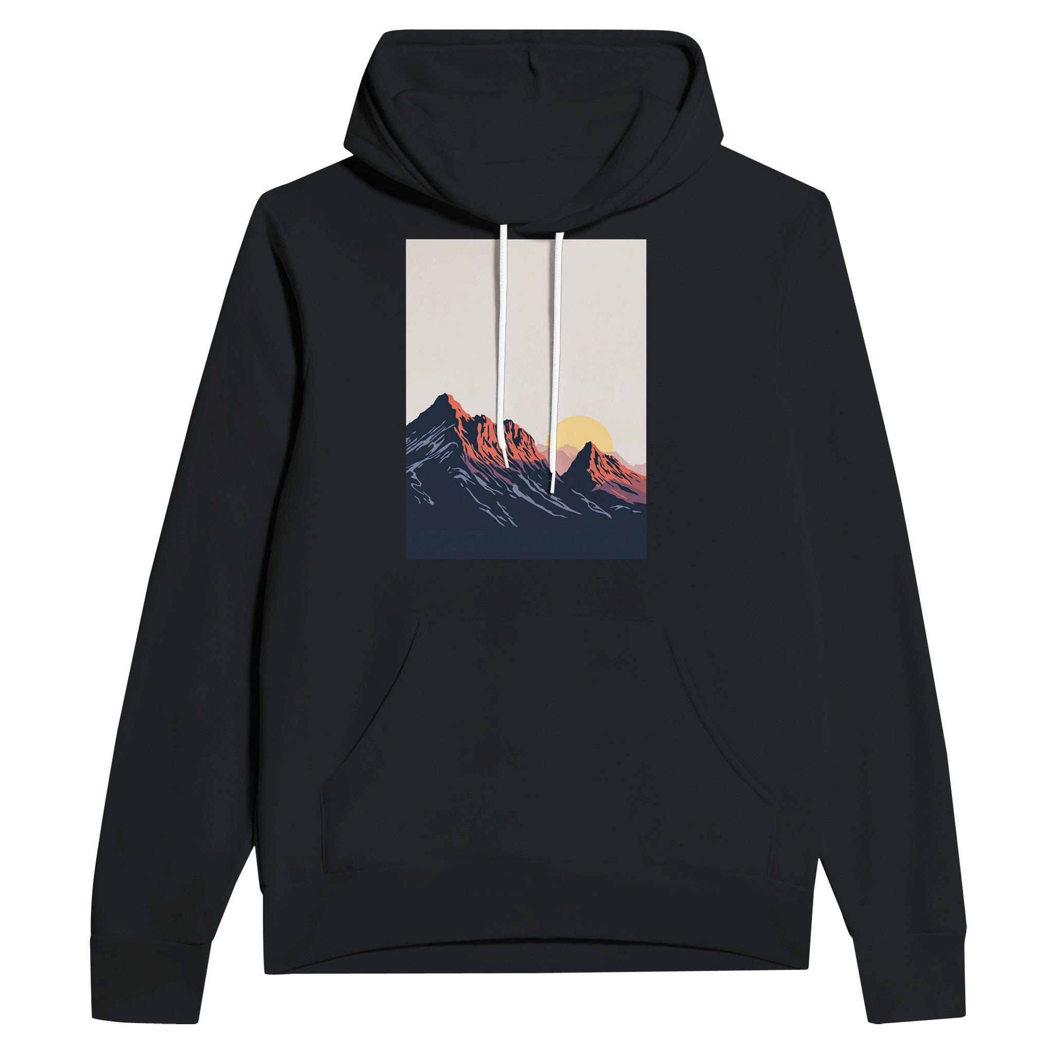Langdale Pikes Silhouette Lake District Hoodie Navy - Wild Thread Co