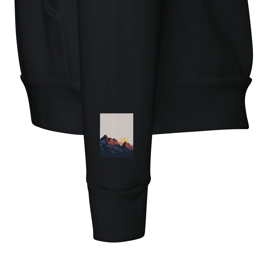 Langdale Pikes Silhouette Lake District Hoodie Navy - Wild Thread Co