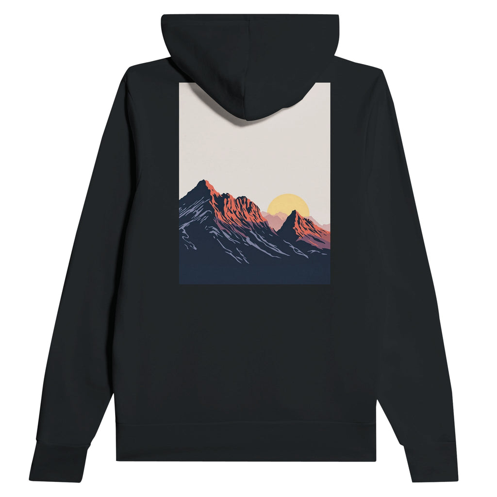 Langdale Pikes Silhouette Lake District Hoodie Navy - Wild Thread Co