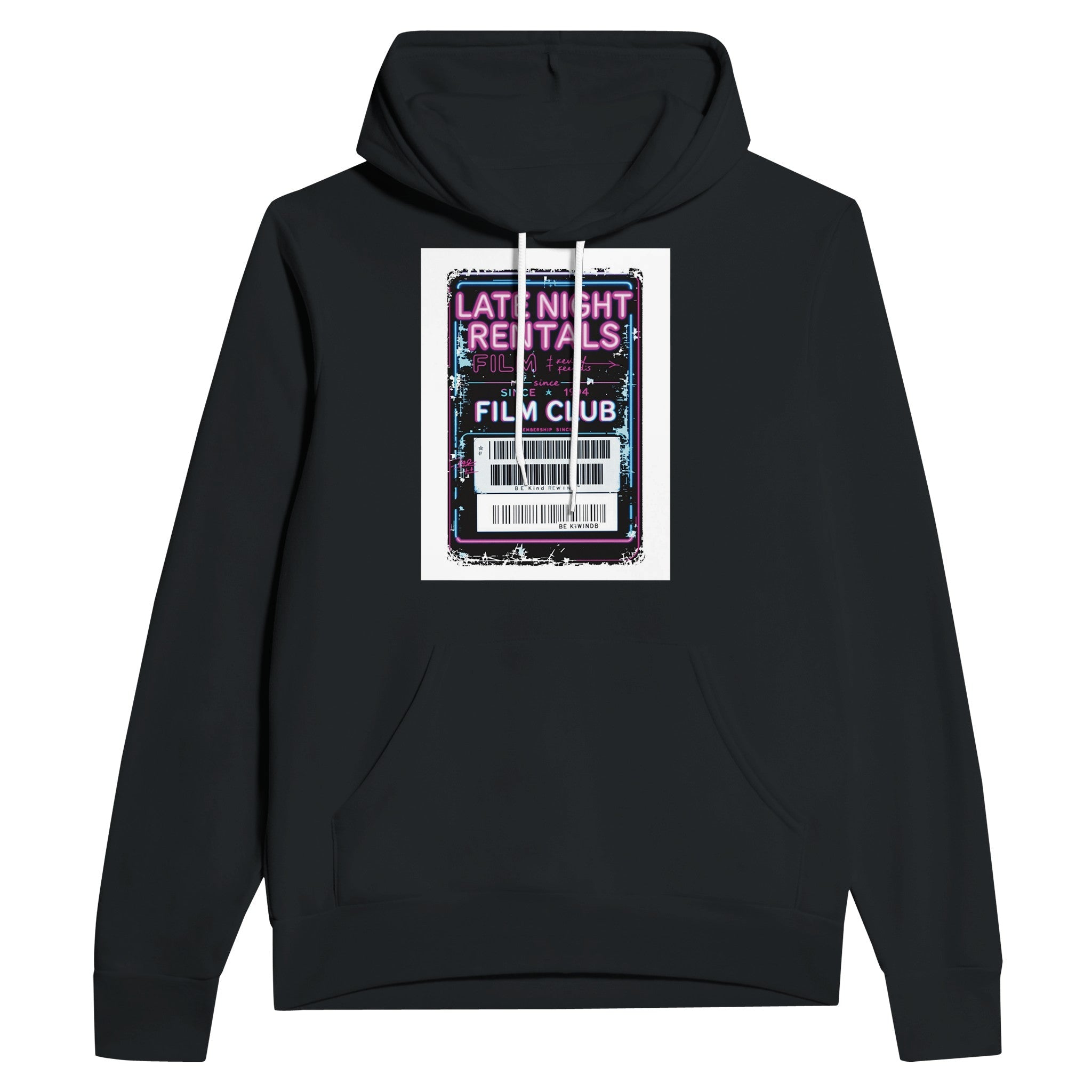 Late Night Rentals Film Club Membership Card Hoodie | Blockbuster Hoodie - Wild Thread Co