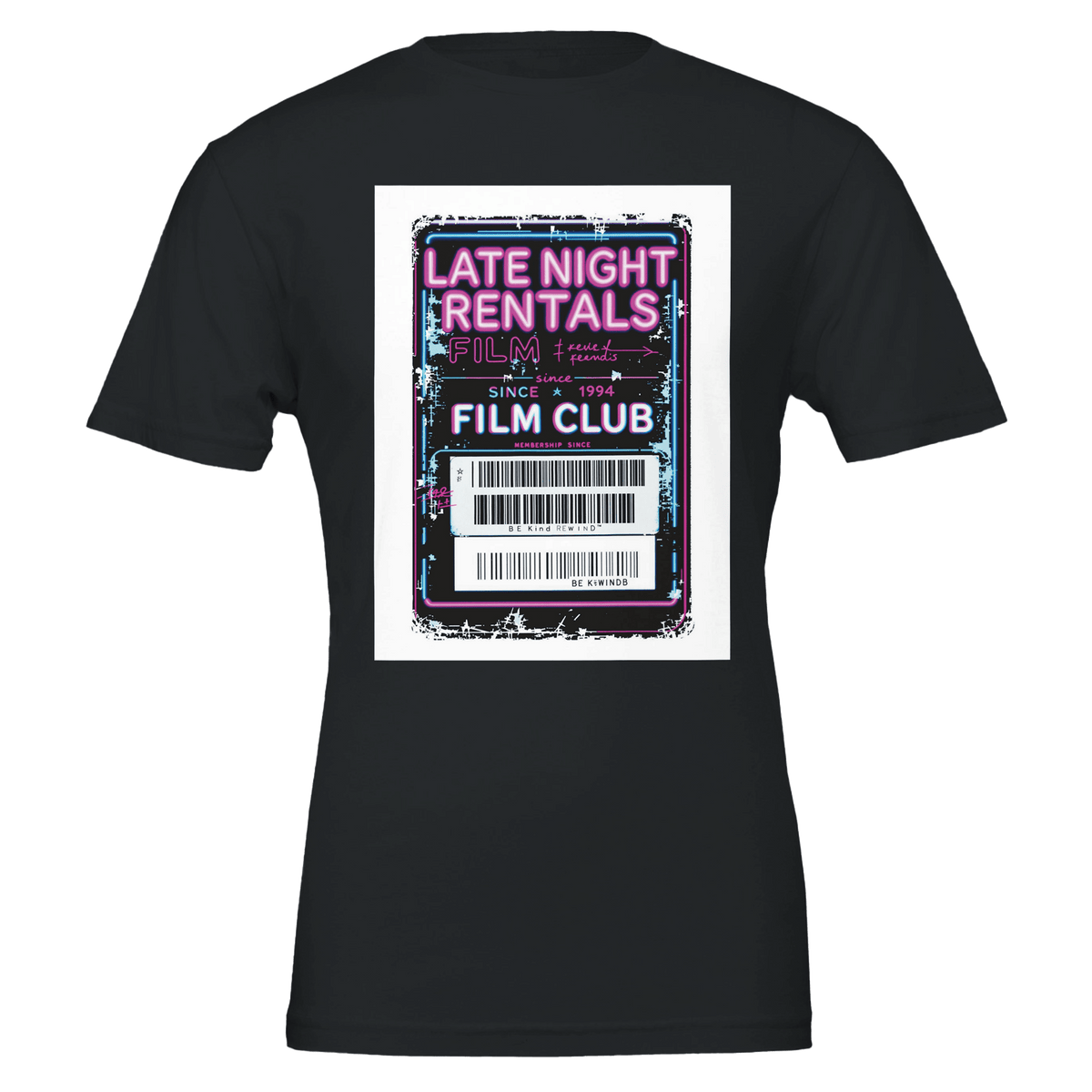Late Night Rentals Film Club Membership Card T-Shirt | Blockbuster Tee - Wild Thread Co