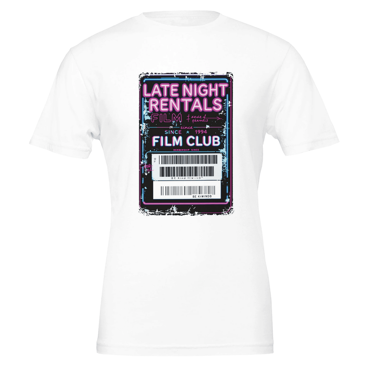 Late Night Rentals Film Club Membership Card T-Shirt | Blockbuster Tee - Wild Thread Co