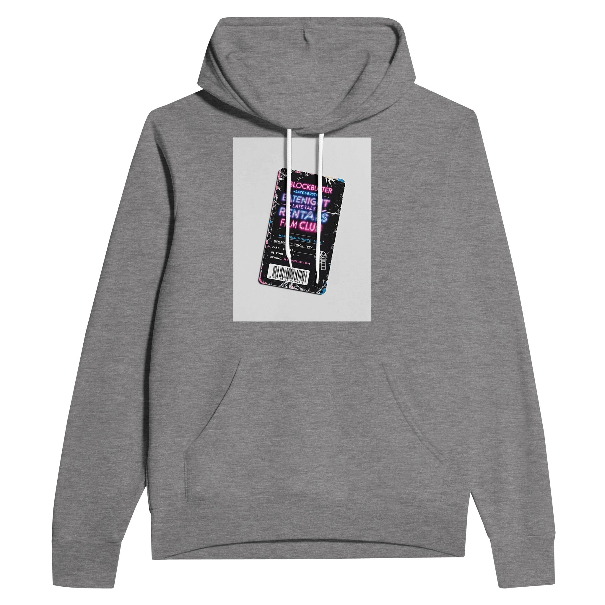 Late Night Rentals Film Club VHS Video Shop Membership Hoodie Blockbuster - Wild Thread Co