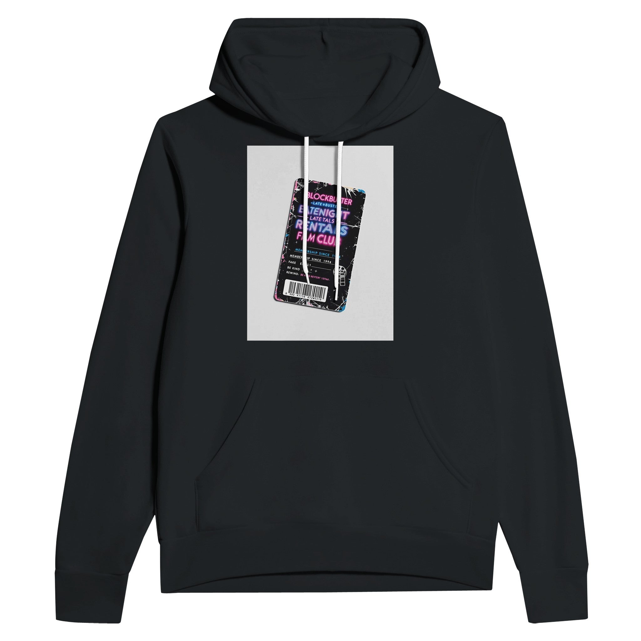 Late Night Rentals Film Club VHS Video Shop Membership Hoodie Blockbuster - Wild Thread Co