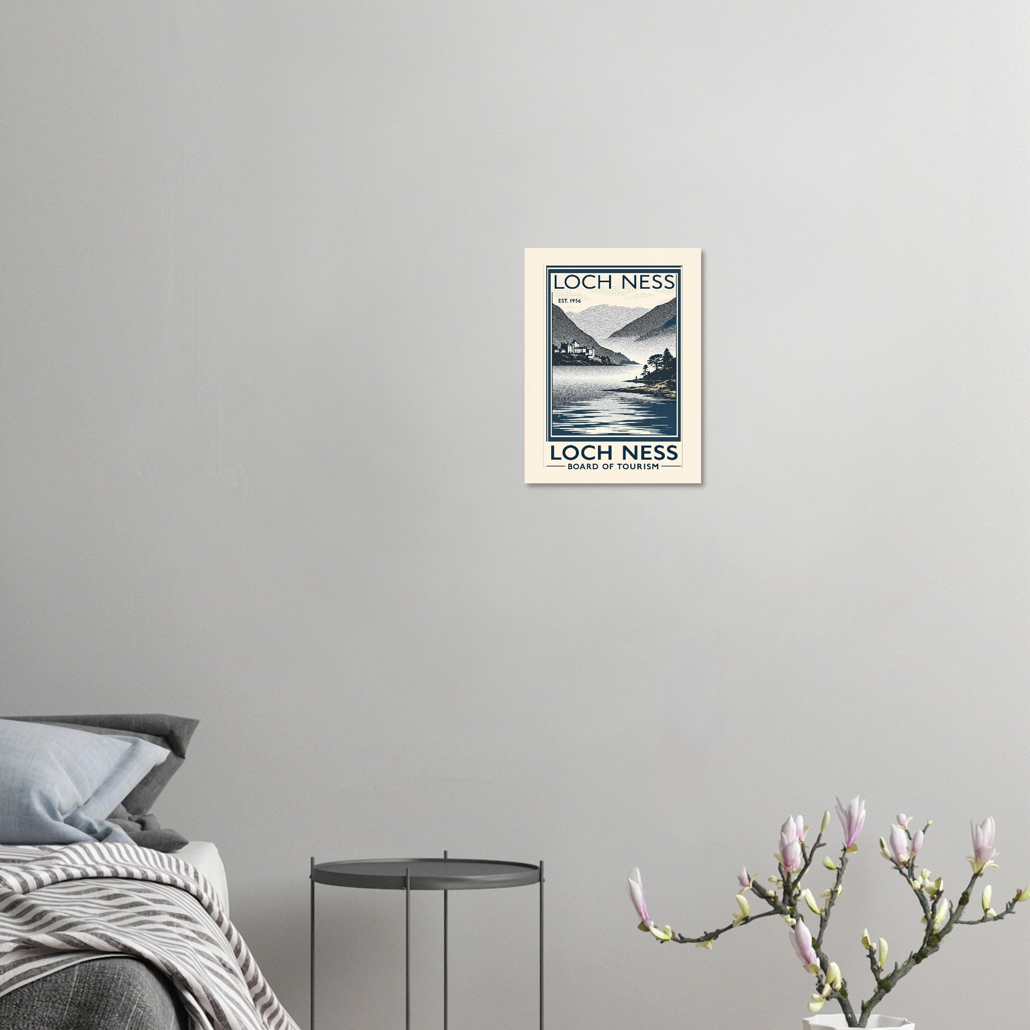 Loch Ness Vintage Travel Art Wall Art UK Art Print Poster Wall Art UK UK Gift Art Print — detail view | Wild Thread Co