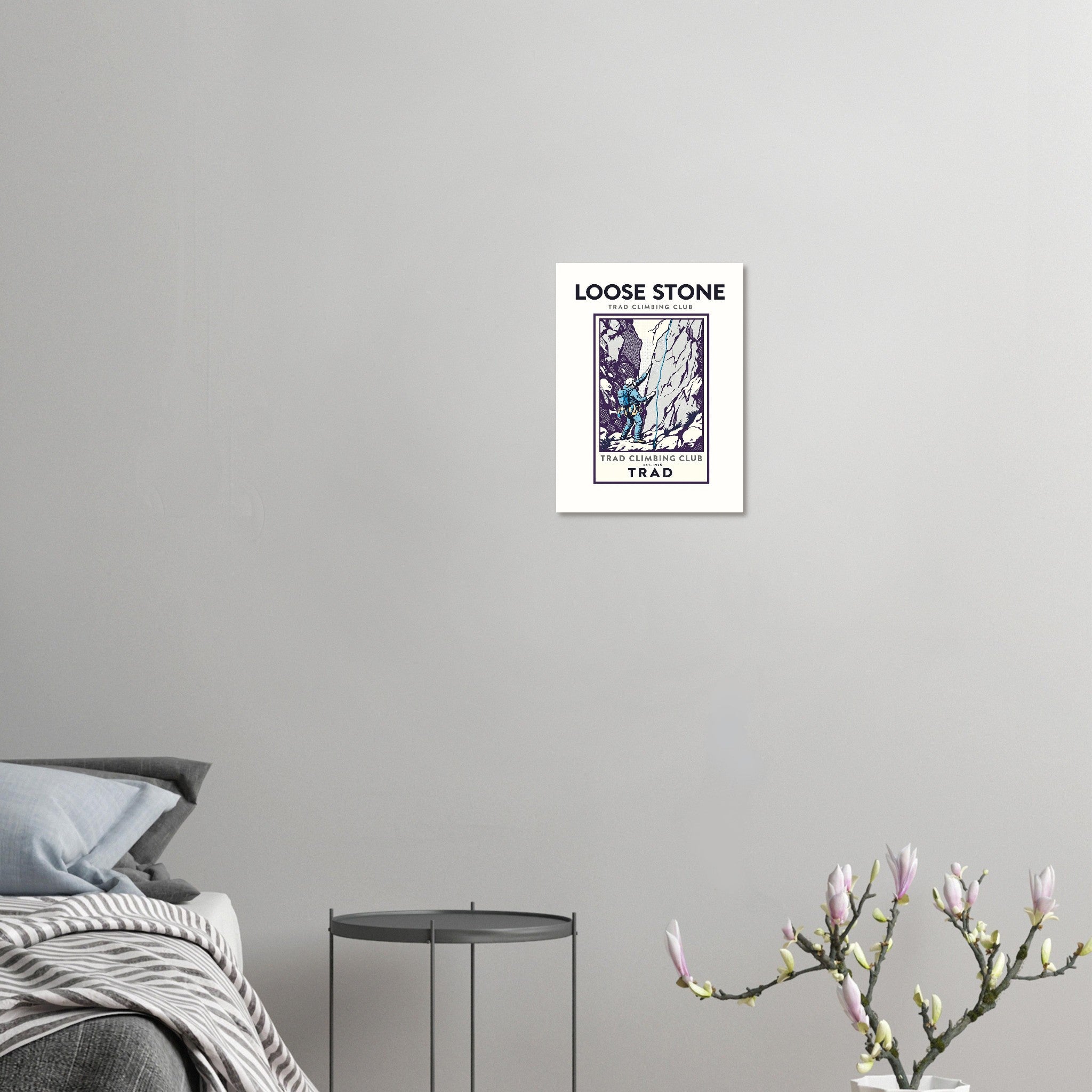 Loose Stone Vintage Travel Art Wall Art UK Art Print Poster Wall Art UK UK Gift Art Print — detail view | Wild Thread Co