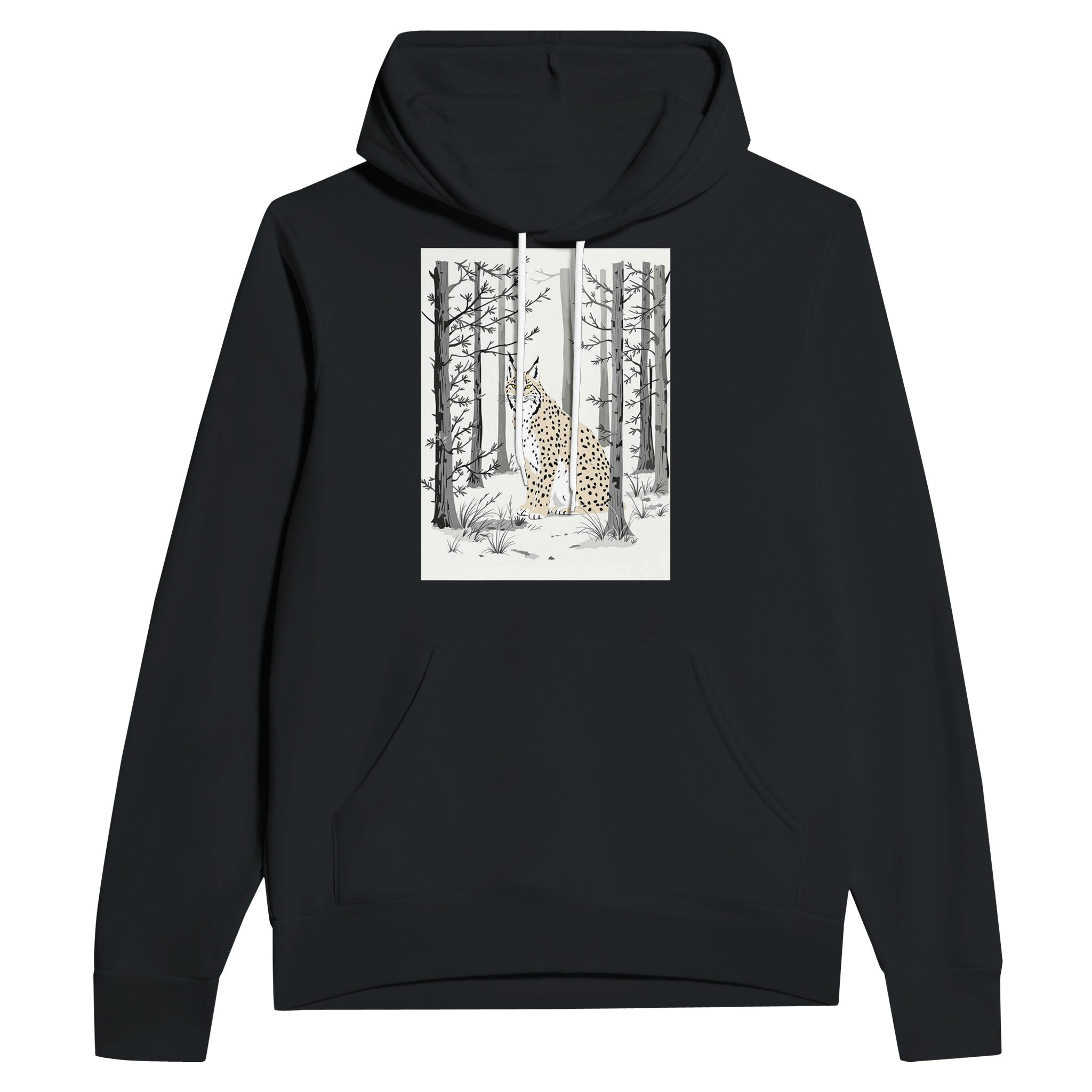 Lynx Scottish Pine Forest Hoodie | Rewilding Conservation Gift UK - Wild Thread Co
