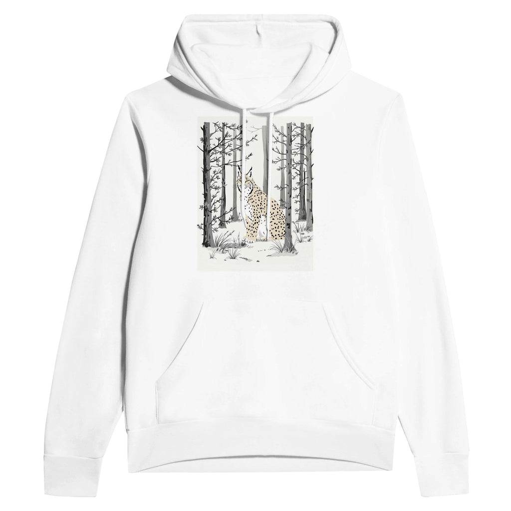 Lynx Scottish Pine Forest Hoodie | Rewilding Conservation Gift UK - Wild Thread Co