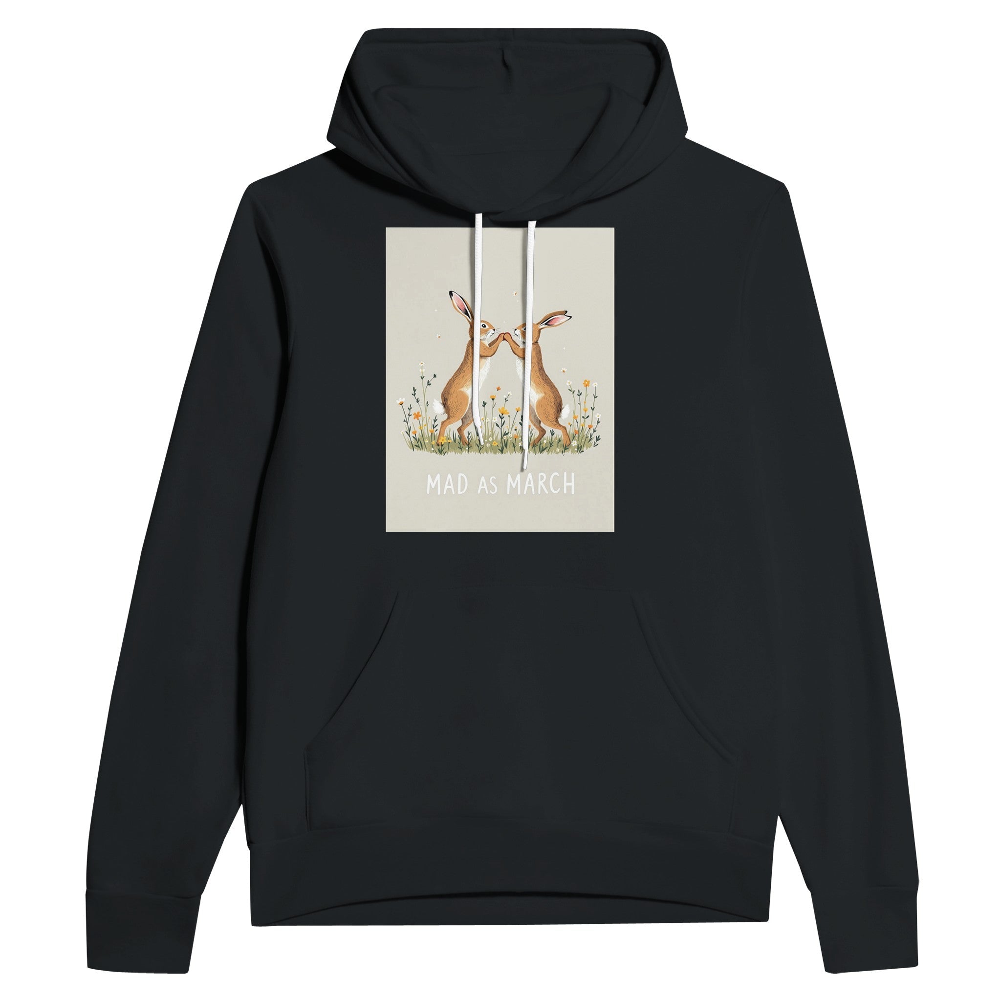 Mad March Hare Boxing Hoodie | Funny Wildlife Hoodie - Wild Thread Co
