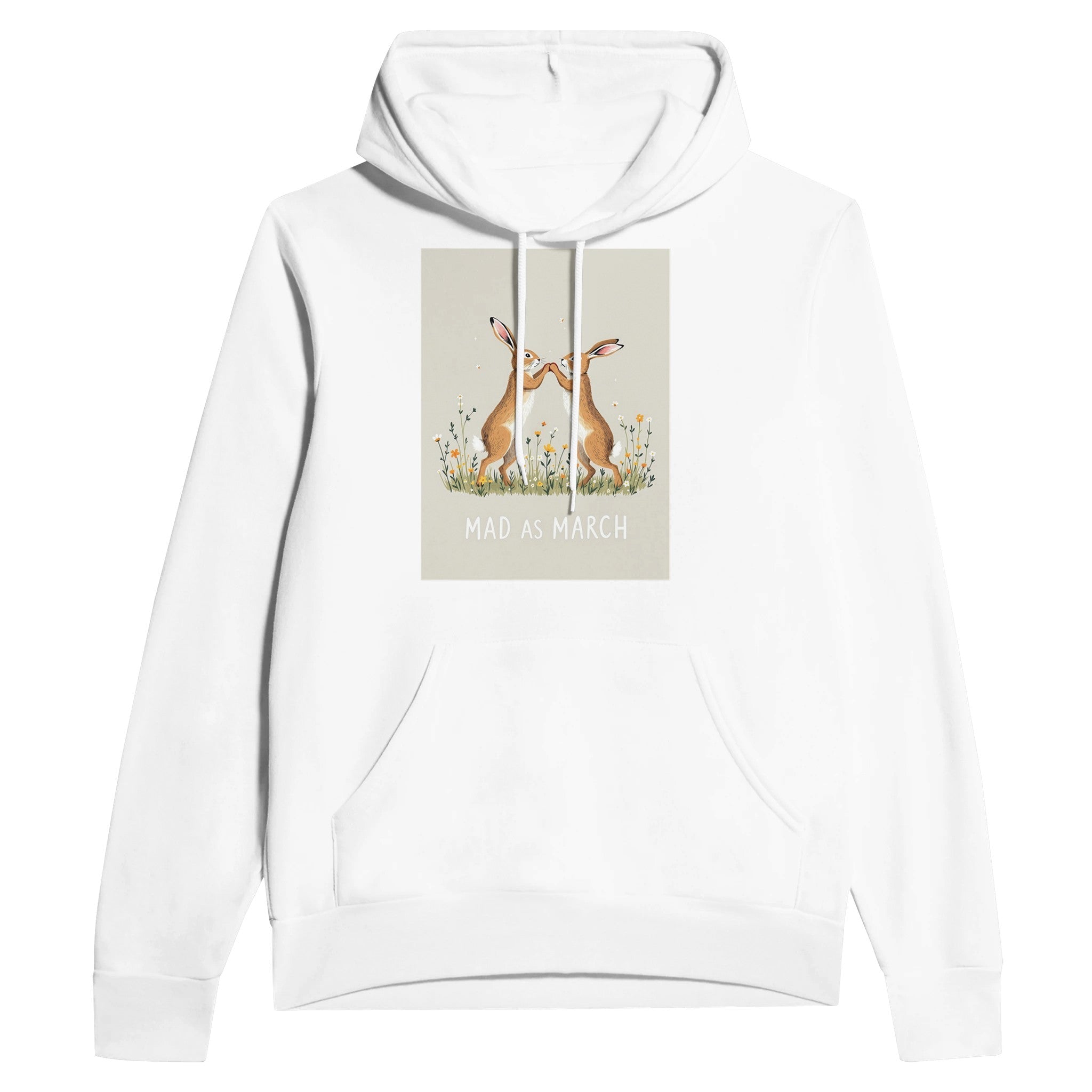 Mad March Hare Boxing Hoodie | Funny Wildlife Hoodie - Wild Thread Co
