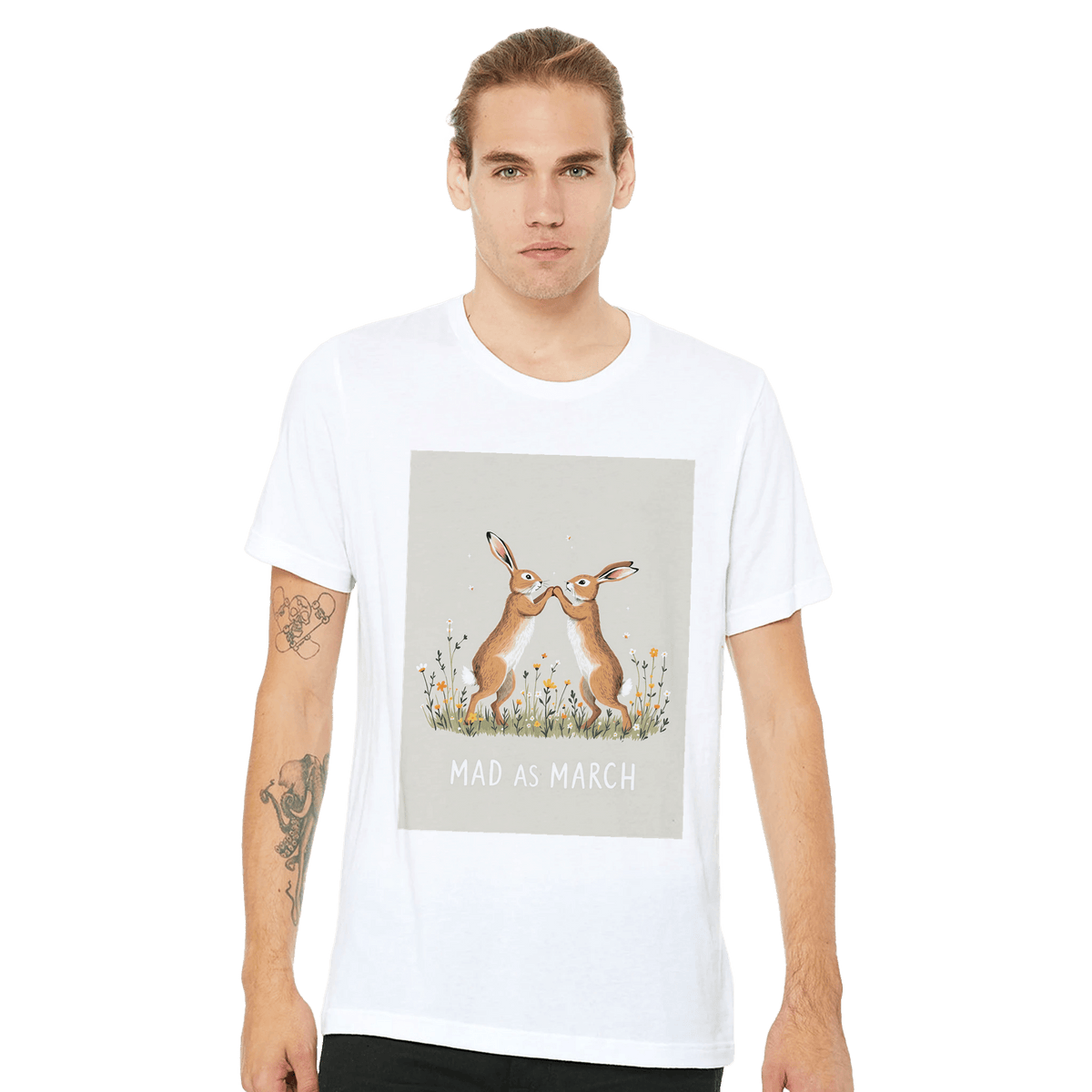 Mad March Hare Boxing T-Shirt | Funny Wildlife Tee - Wild Thread Co