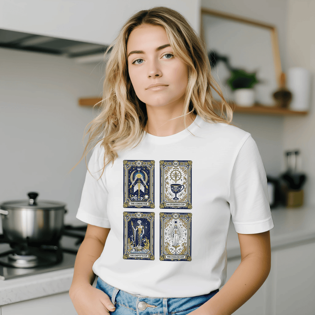 Modern Tarot Card T-Shirt | Witchy Gift | Unisex Tee Navy - Wild Thread Co