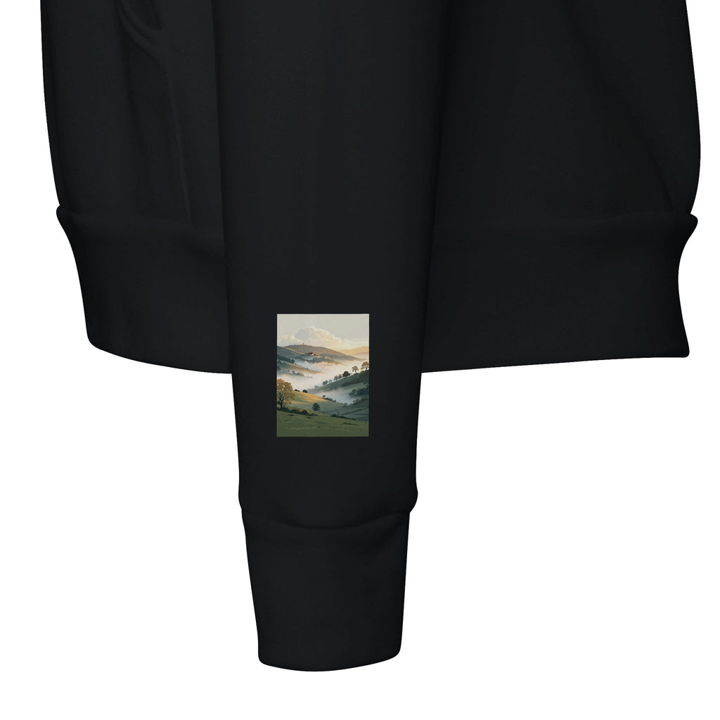 Morning Mist Valley Farm Hoodie | British Countryside Gift - Wild Thread Co