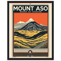Mount Aso Vintage Travel Framed Print Wall Art Ready to Hang UK — Framed Art Print | Wild Thread Co UK