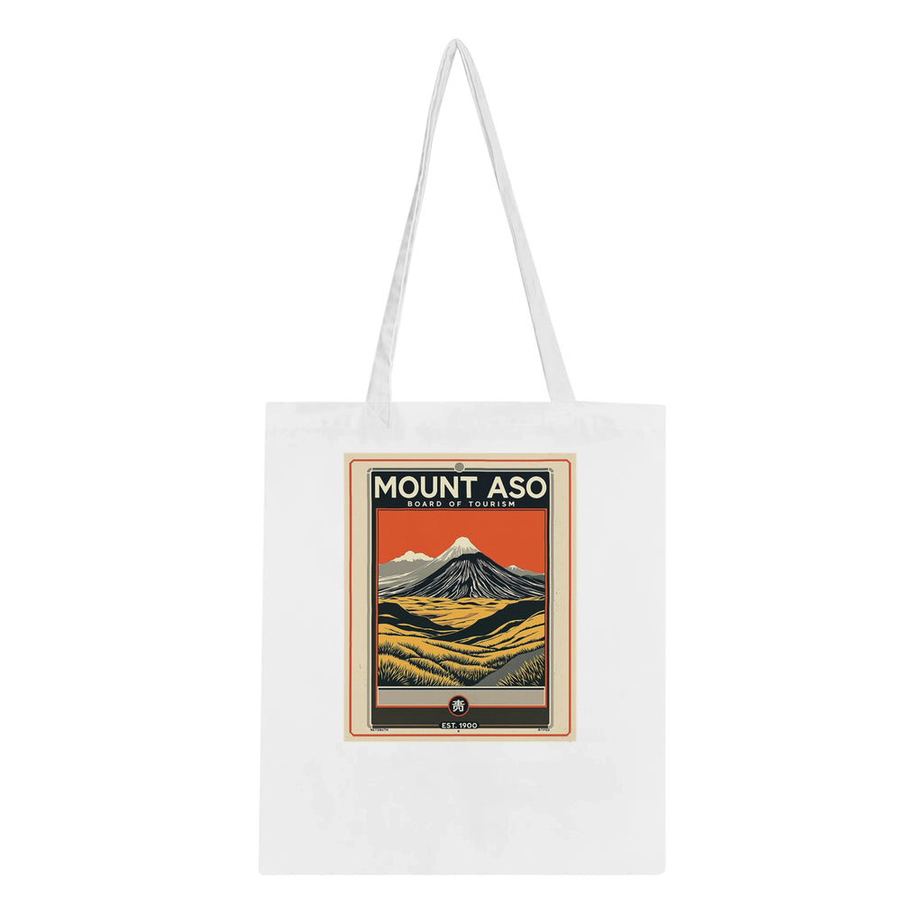 Mount Aso Vintage Travel Tote Bag Cotton Shopper UK — Tote Bag | Wild Thread Co UK