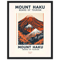Mount Haku Vintage Travel Framed Print Wall Art Ready to Hang UK — Framed Art Print | Wild Thread Co UK