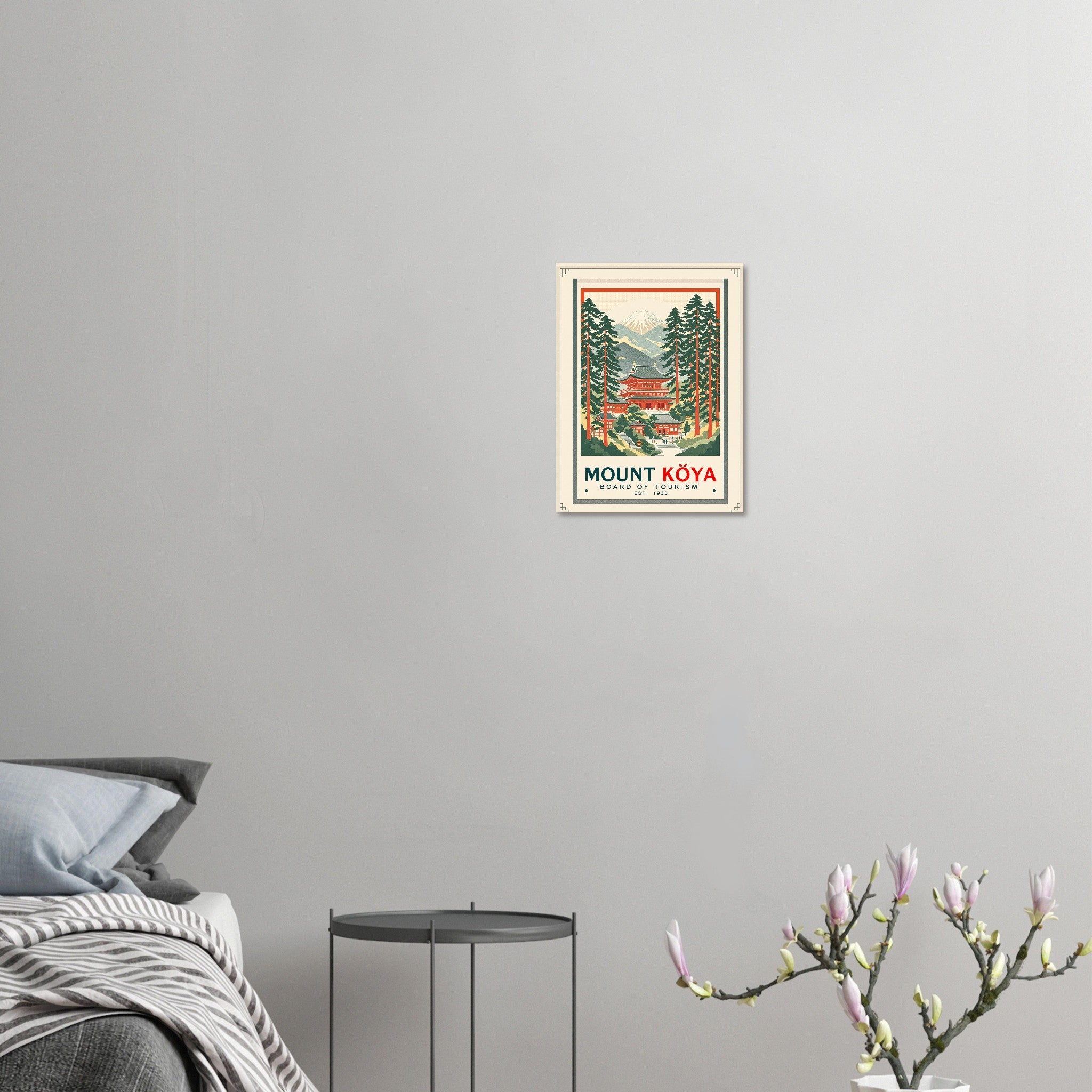 Mount K Ya Vintage Travel Art Wall Art UK Art Print Poster Wall Art UK UK Gift Art Print — detail view | Wild Thread Co