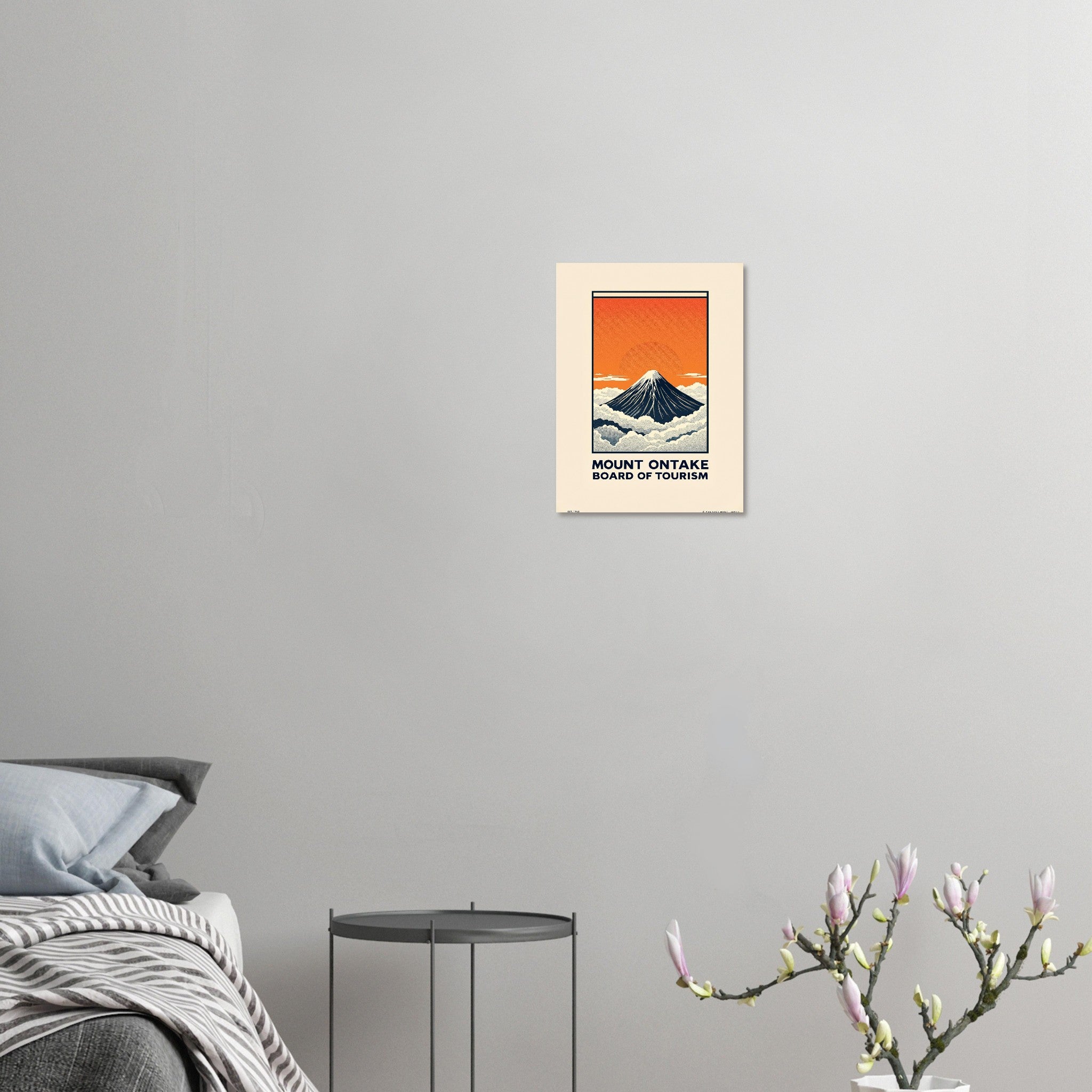 Mount Ontake Vintage Travel Art Wall Art UK Art Print Poster Wall Art UK UK Gift Art Print — detail view | Wild Thread Co