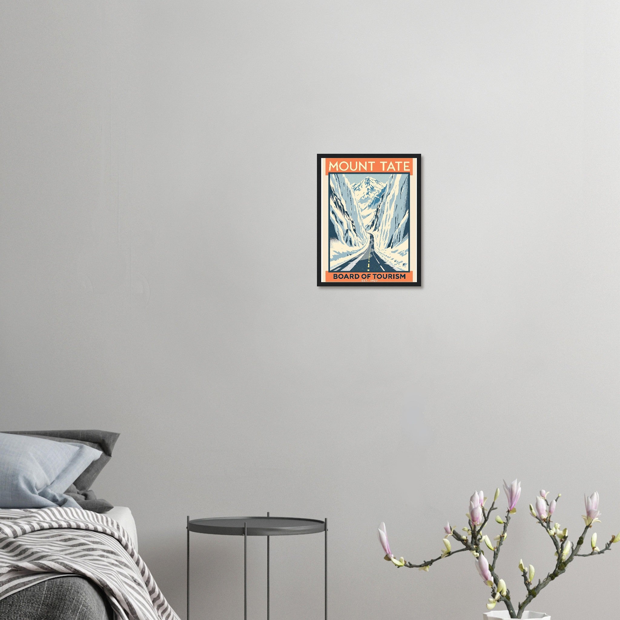 Mount Tate Vintage Travel Framed Print Wall Art Ready to Hang UK Framed Art Print — detail view | Wild Thread Co