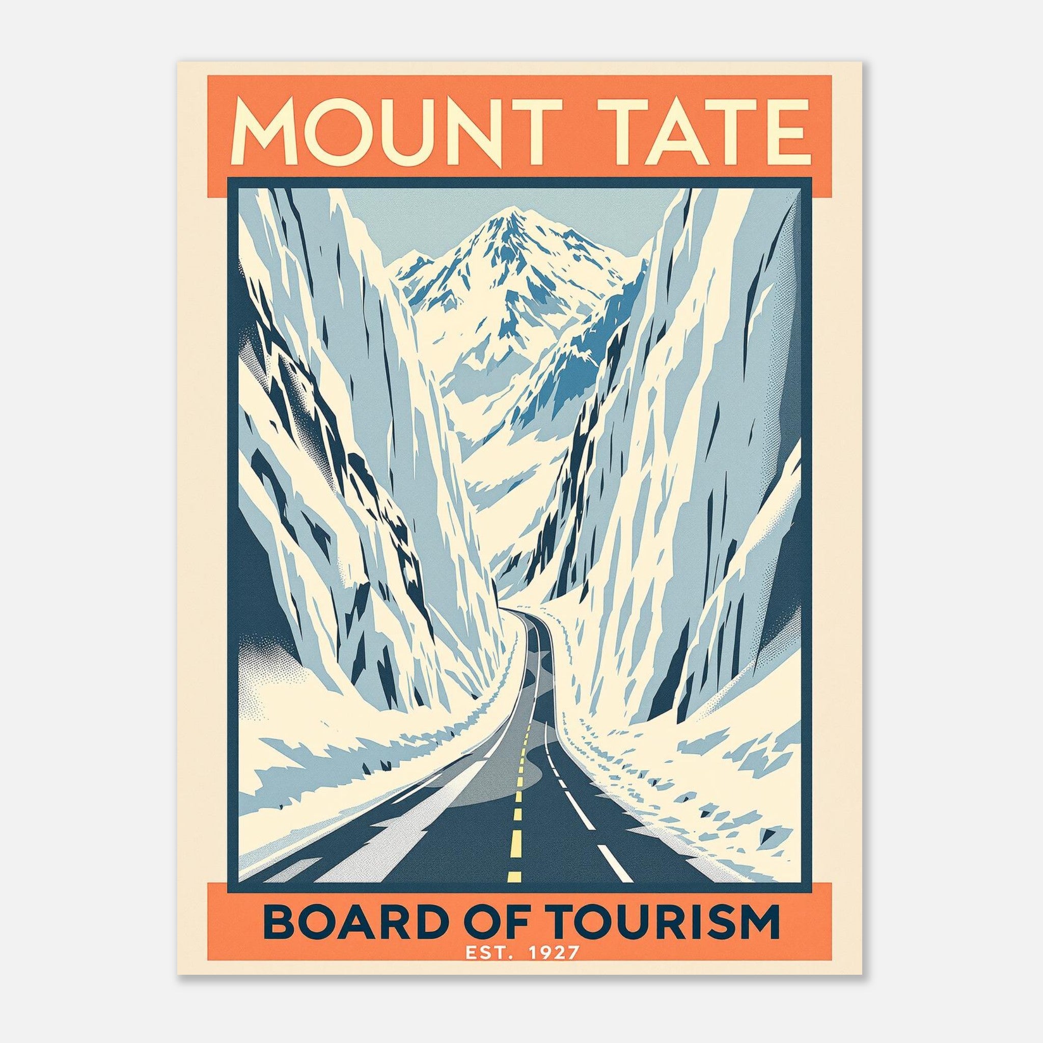 Mount Tate Vintage Travel Art Wall Art UK Art Print Poster Wall Art UK UK Gift Art Print — detail view | Wild Thread Co