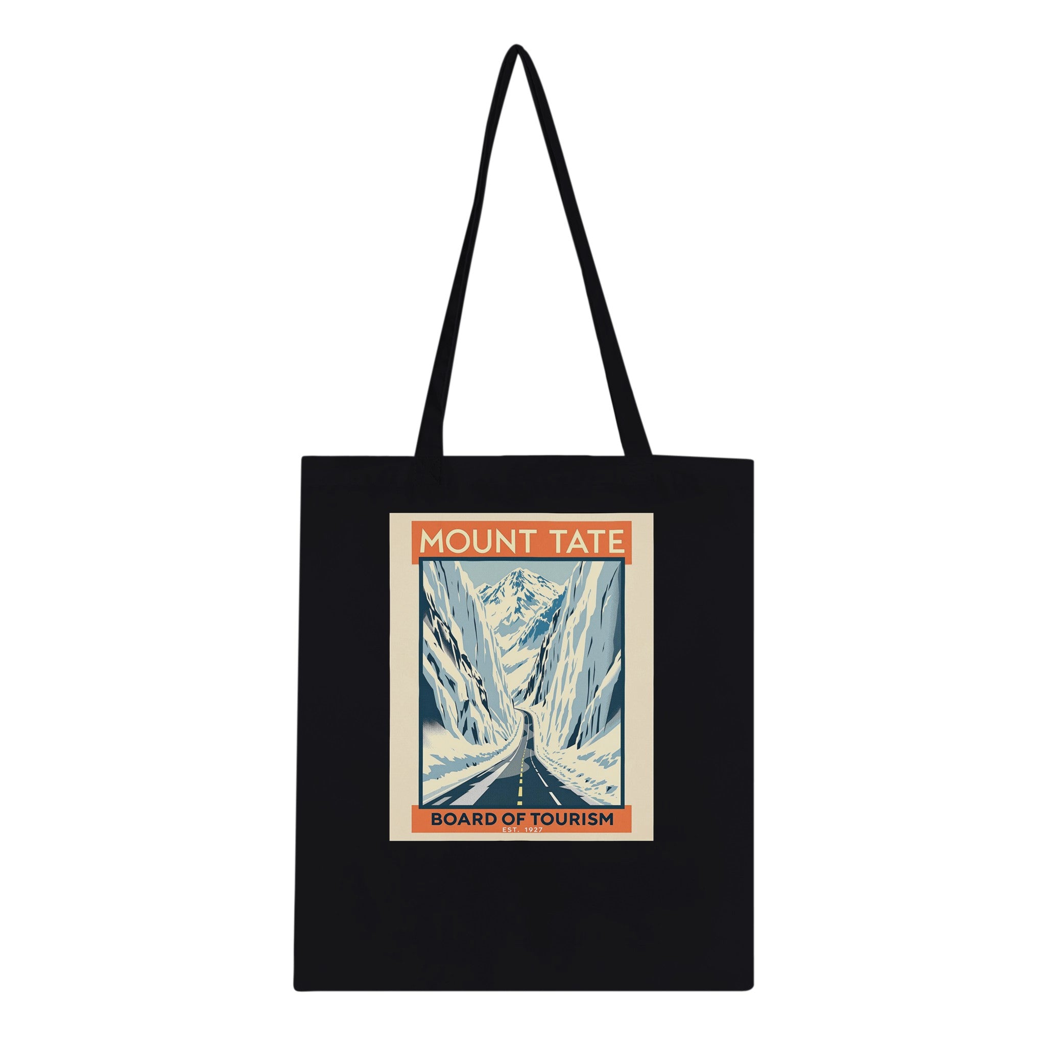 Mount Tate Vintage Travel Tote Bag Cotton Shopper UK Tote Bag — detail view | Wild Thread Co