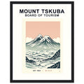 Mount Tsukuba Vintage Travel Framed Print Wall Art Ready to Hang UK — Framed Art Print | Wild Thread Co UK