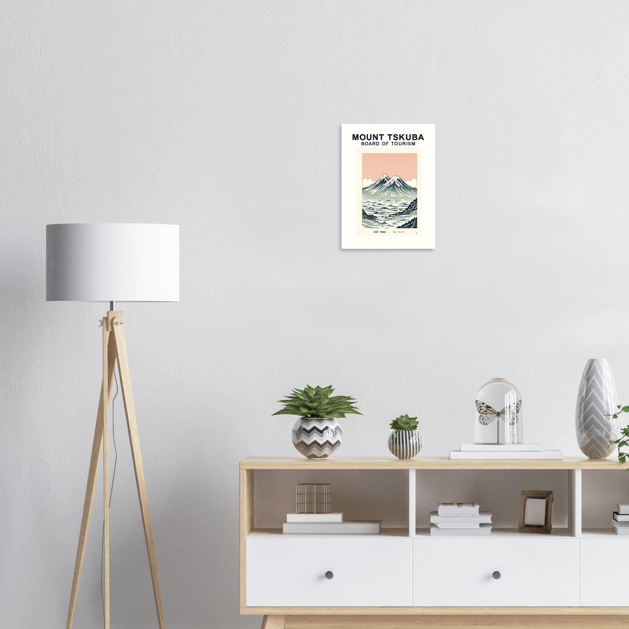 Mount Tsukuba Vintage Travel Art Wall Art UK Art Print — Art Print | Wild Thread Co UK