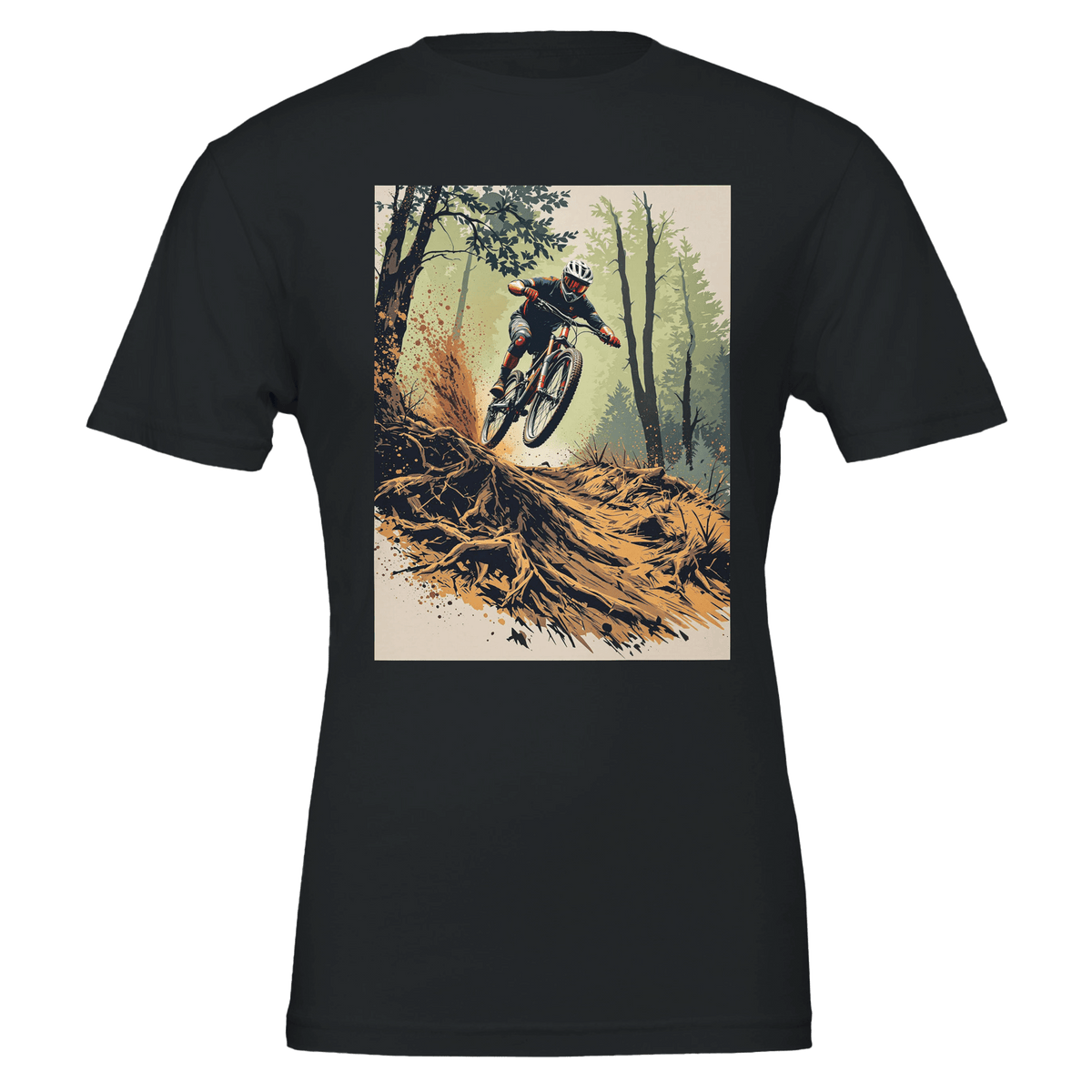 Mountain Bike Shirt UK | MTB Trail Biking Tee | ALL THE WAY DOWN - Wild Thread Co