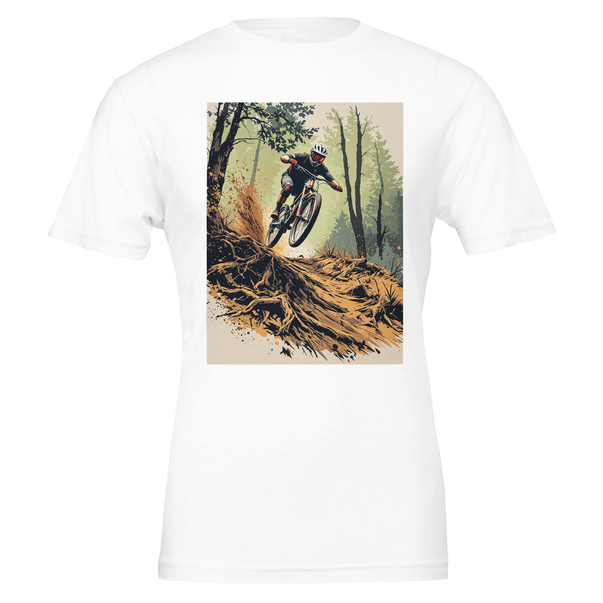 Mountain Bike Shirt UK | MTB Trail Biking Tee | ALL THE WAY DOWN - Wild Thread Co