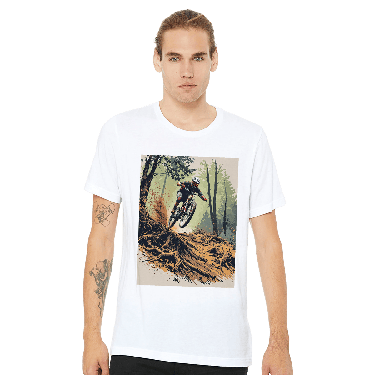 Mountain Bike Shirt UK | MTB Trail Biking Tee | ALL THE WAY DOWN - Wild Thread Co